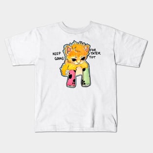 Tater Tot Cat  Keep Going For Tater Tot Kids T-Shirt